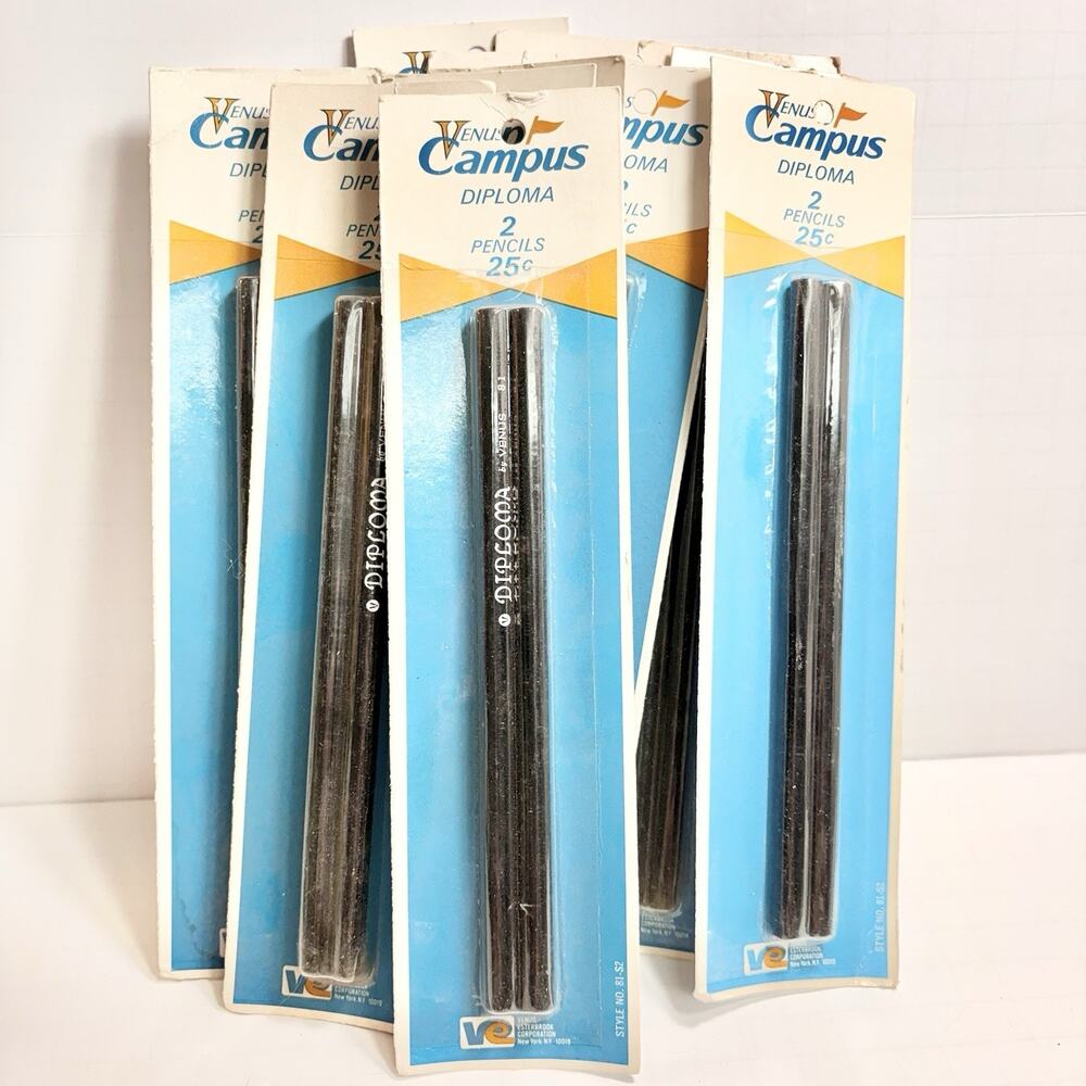 Campus Diploma #2 Pencils 14 Packs Total 28 Pencils NOS Style No 81 Venus NY SEE